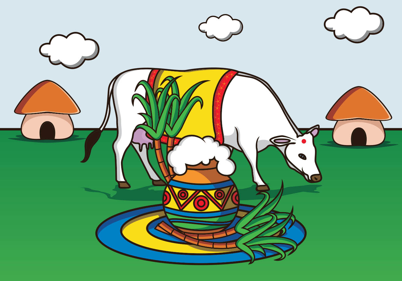 Happy Pongal Vector Art, Icons, and Graphics for Free Download Happy Pongal Vector Art, Icons, and Graphics for Free Download