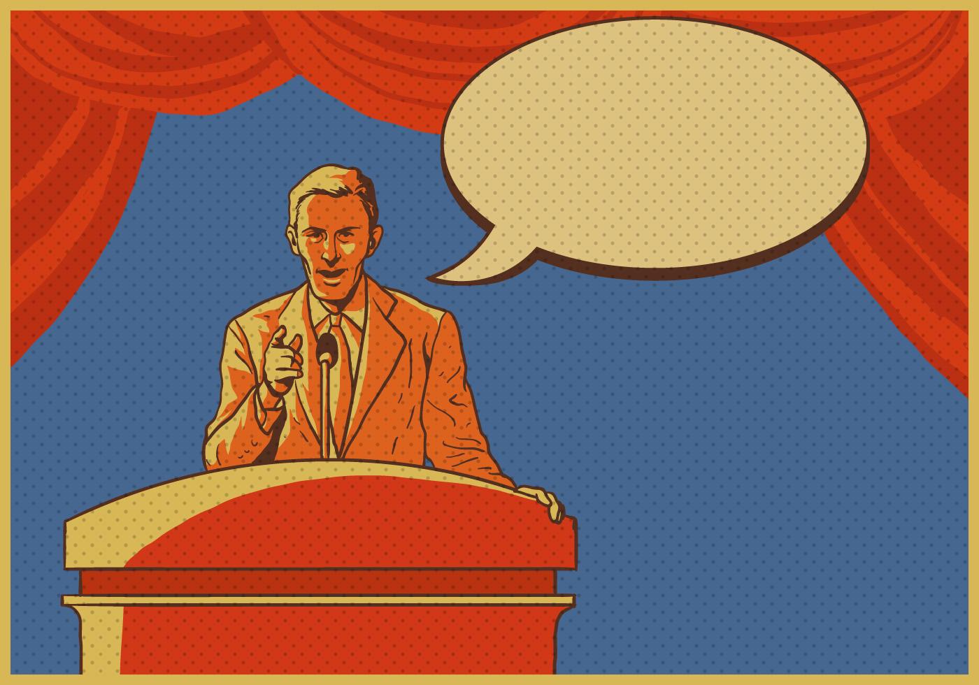 person giving a speech cartoon