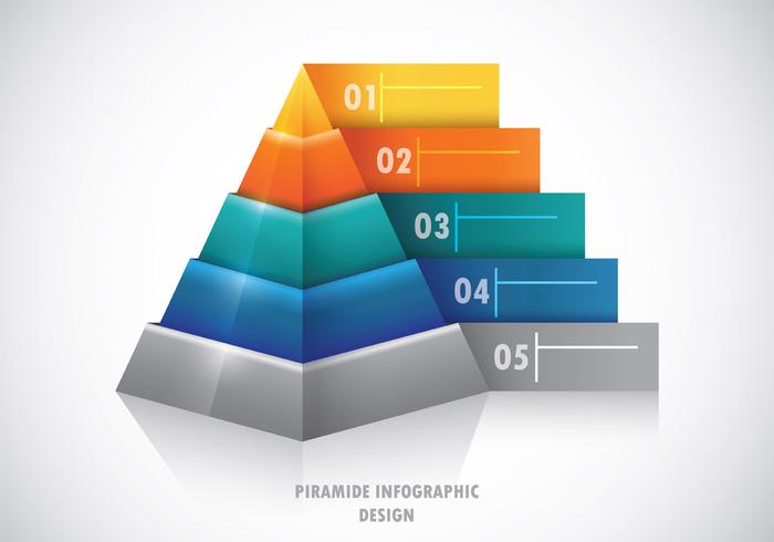 Piramide concepto infográfico vector