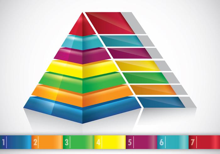 Piramide concepto infográfico vector