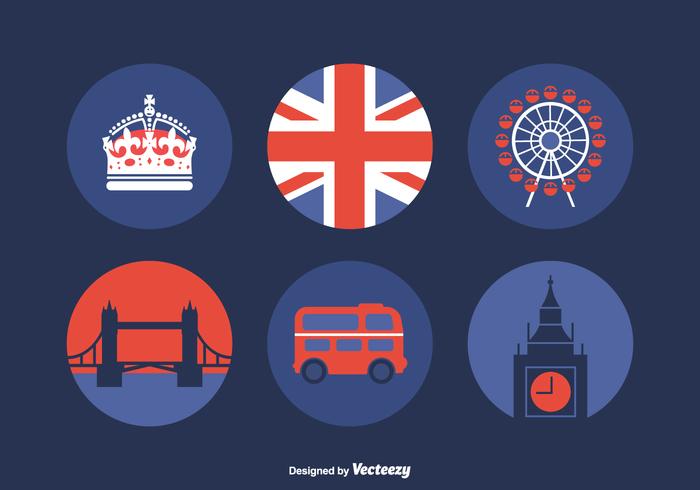 Vector Iconos de Londres gratis