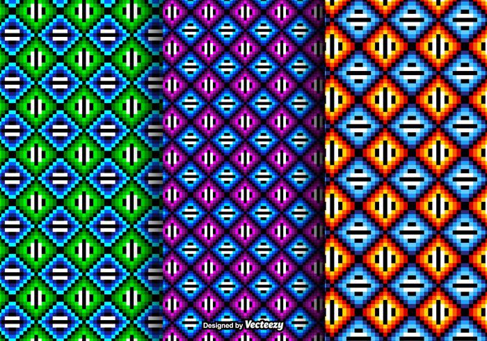 Free Colorful Huichol Vector Patterns
