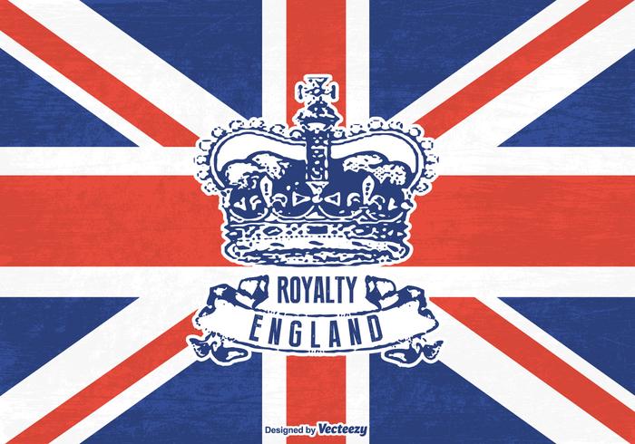 Grunge British Crown Vector
