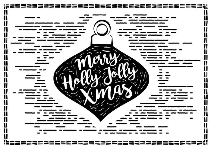 Free Vintage Hand Drawn Christmas Card Vector Free Vintage Hand Drawn Christmas Card Vector