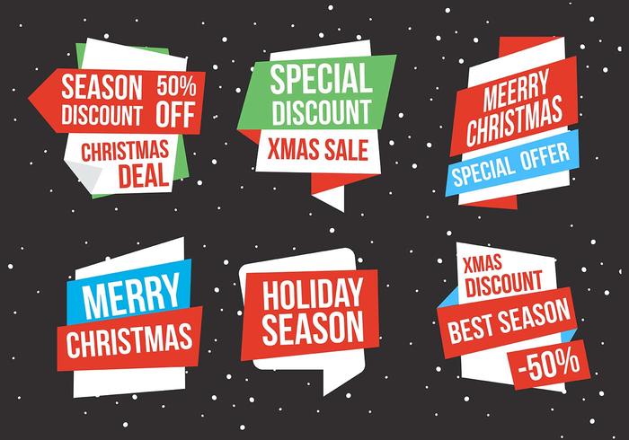 Free Vector Christmas Labels