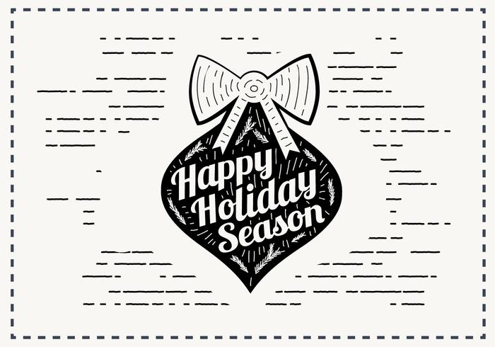 Free Vintage Hand Drawn Christmas Card Vector Free Vintage Hand Drawn Christmas Card Vector