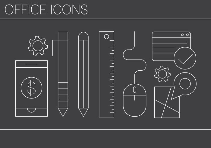 Iconos de Office gratuitos vector