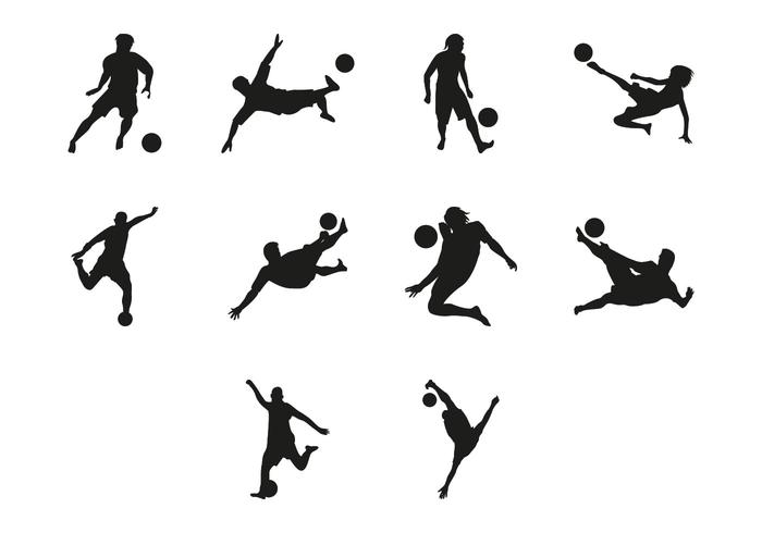 Free Beach Soccer Silhouettes Vector Free Beach Soccer Silhouettes Vector
