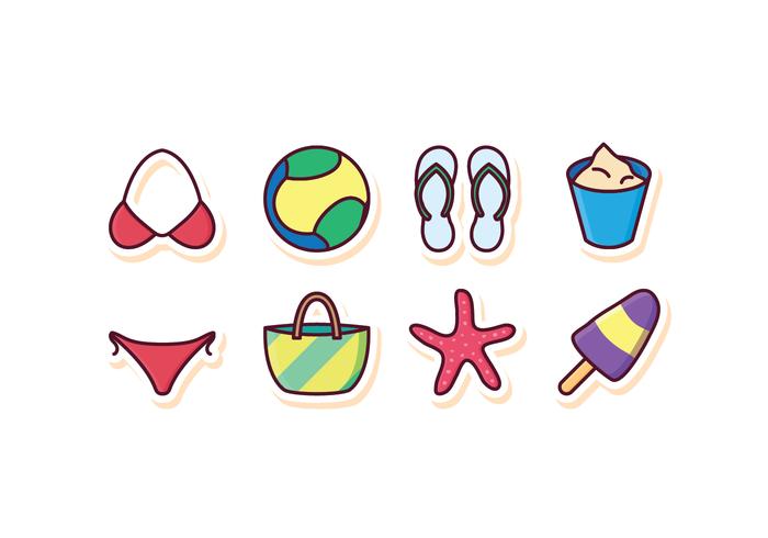 Icono de playa gratis vector