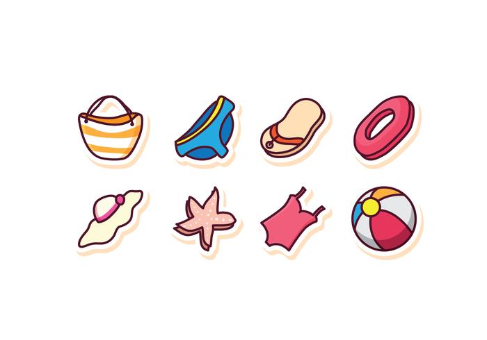 Free Beach Icon Set vector