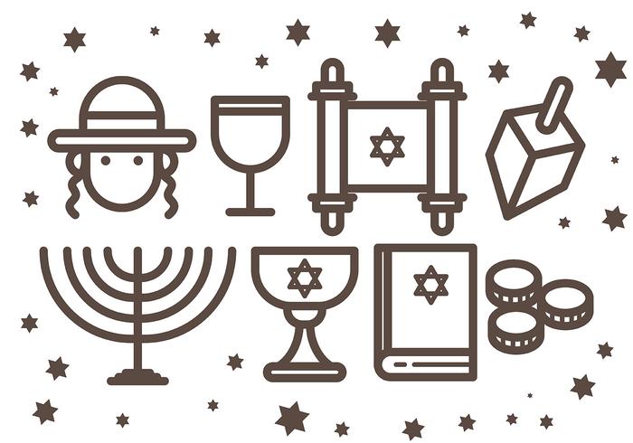 Free Shabbat Icons Vcetor vector