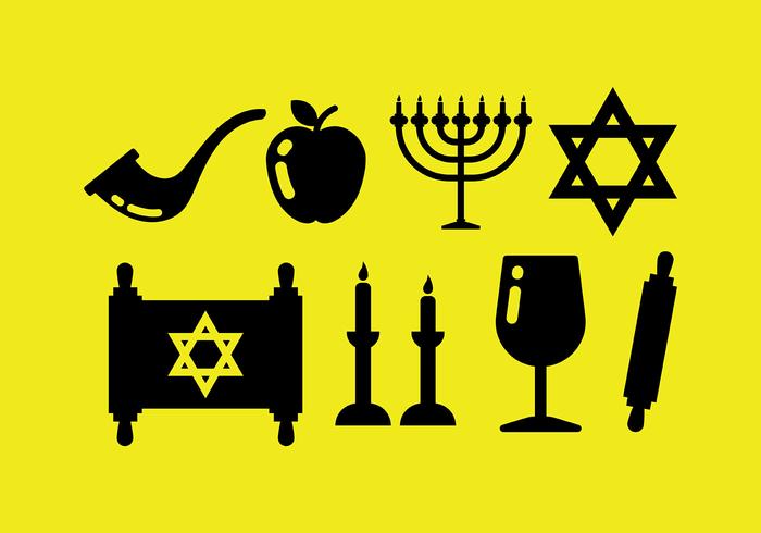 Libere los iconos de Shabbat Vcetor vector