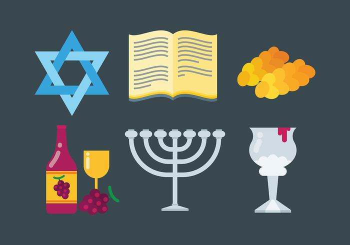 Free Shabbat Icons Vcetor vector