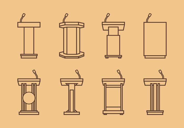 Lectern Outline Vector