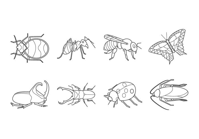 Free Insects and Bugs Icon Vector Free Insects and Bugs Icon Vector