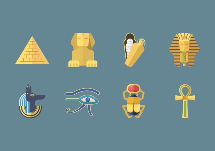 Iconos de Egipto Antiguo gratis vector