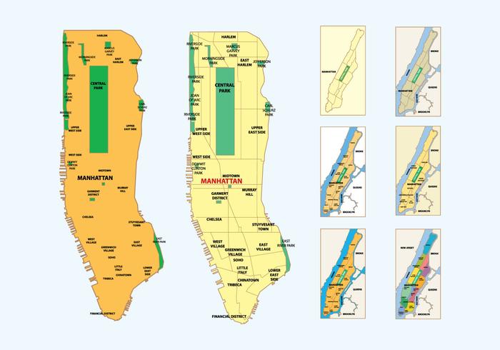 Mapa de Manhattan gratuito vector