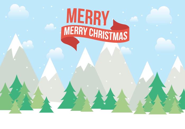 Free Christmas Vector Landscape