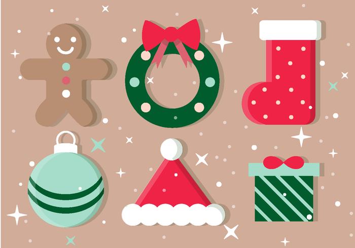 Iconos de Navidad gratis vector