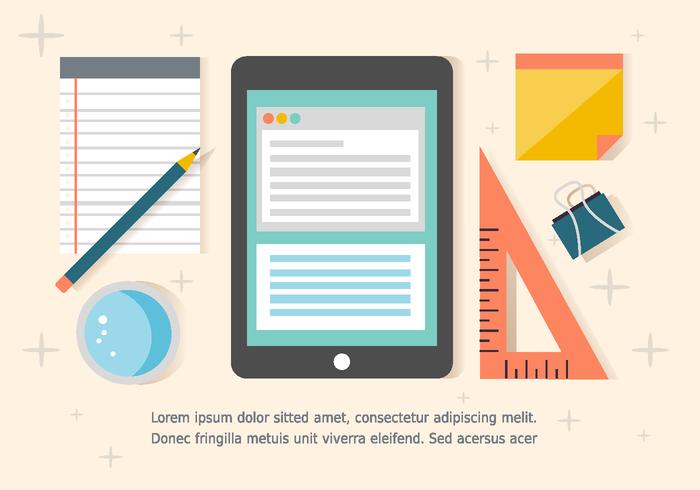 Free Business Workdesk Illustration vector