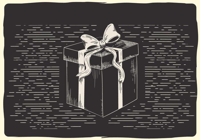 Ilustración libre de la caja del vector de la Navidad