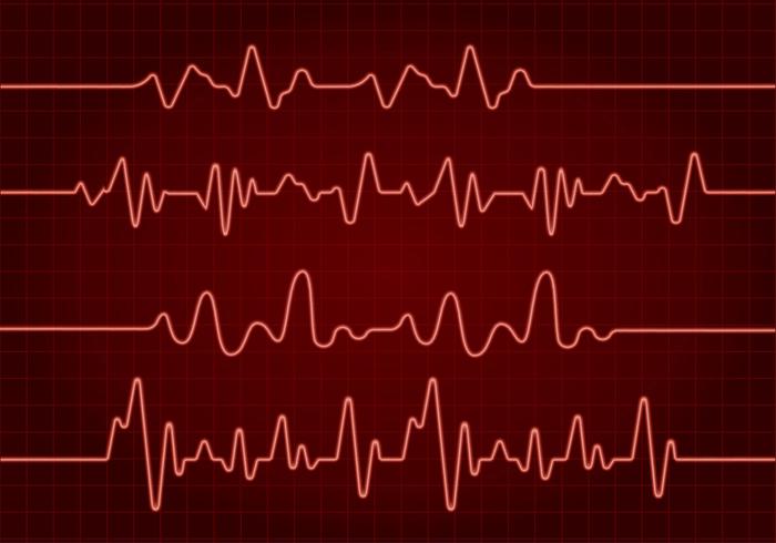 Flatline Red Free Vector