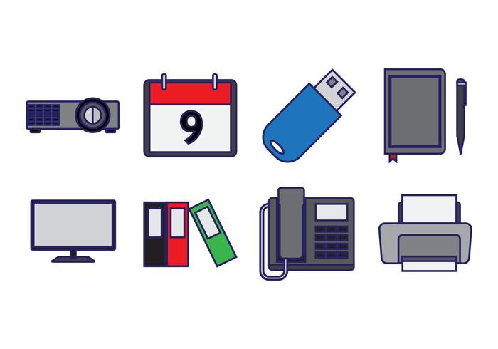 Free Office Element Icon Vector Free Office Element Icon Vector