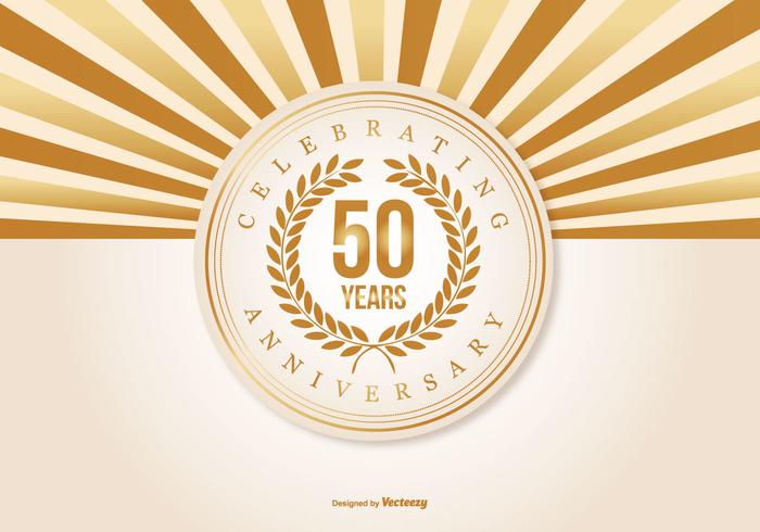 Beautiful 50 Year Anniversary Illustration vector