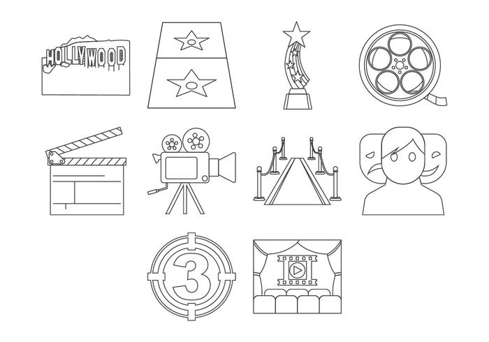 Free Hollywood Icon Vector Free Hollywood Icon Vector