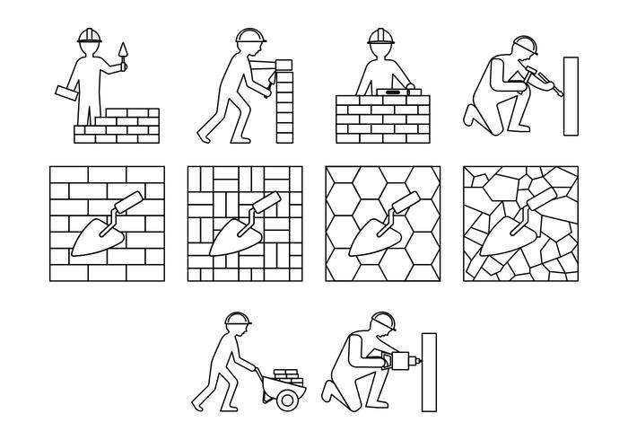 Free Masonry Work Icon Vector Free Masonry Work Icon Vector