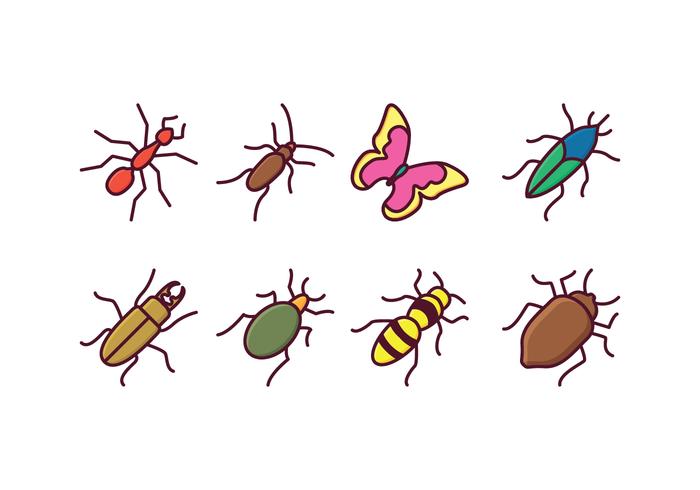 Iconos Gratis de Insectos vector