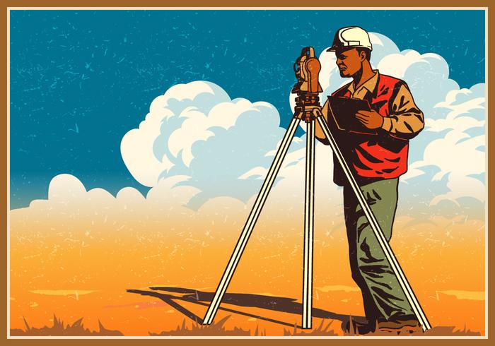 Construction Engineer Surveyor vector