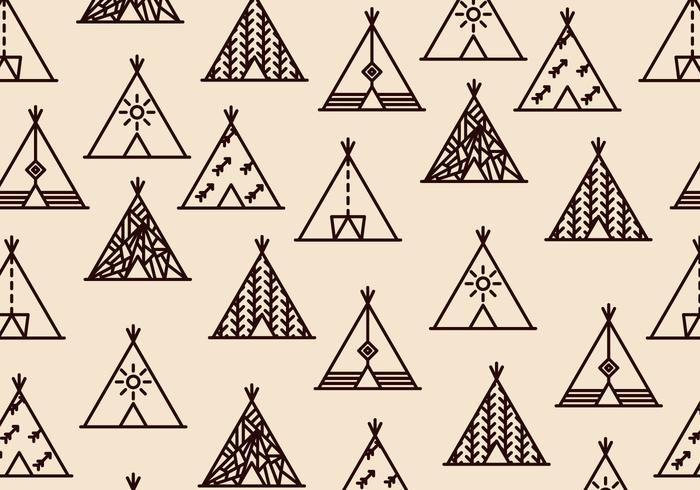 Wigwam Pattern vector