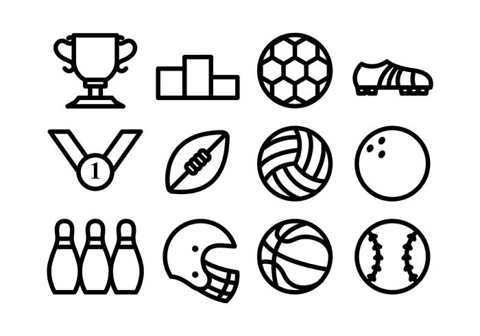 Icono Deporte De Línea Plana Vector