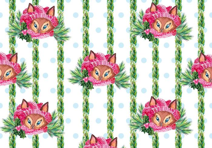 Cute Fondo Vector Libre Con Fox