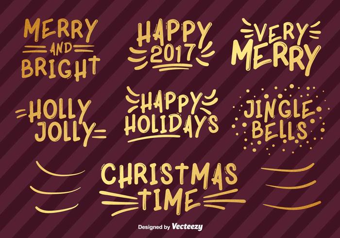 Happy Holidays Han Drawn Vector Lettering