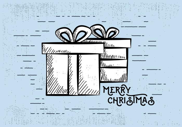 Free Vintage Hand Drawn Christmas Card Background Free Vintage Hand Drawn Christmas Card Background