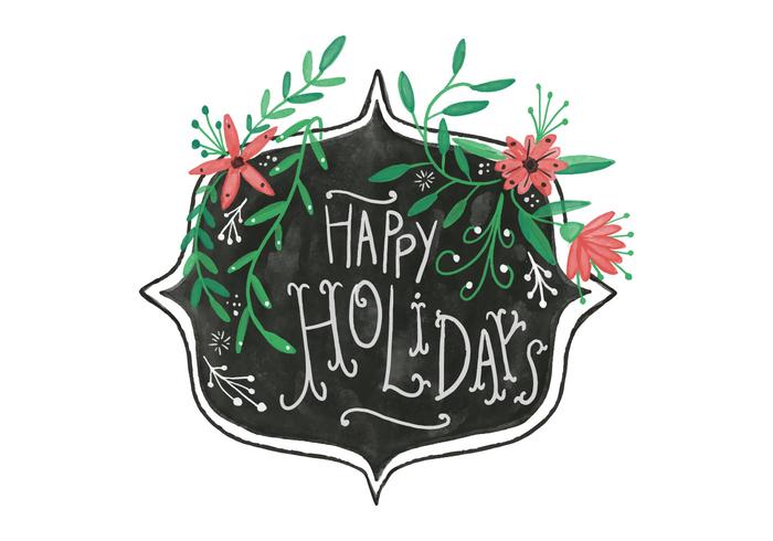 Watercolor Holidays Background vector