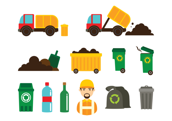 Landfill Icons Vector