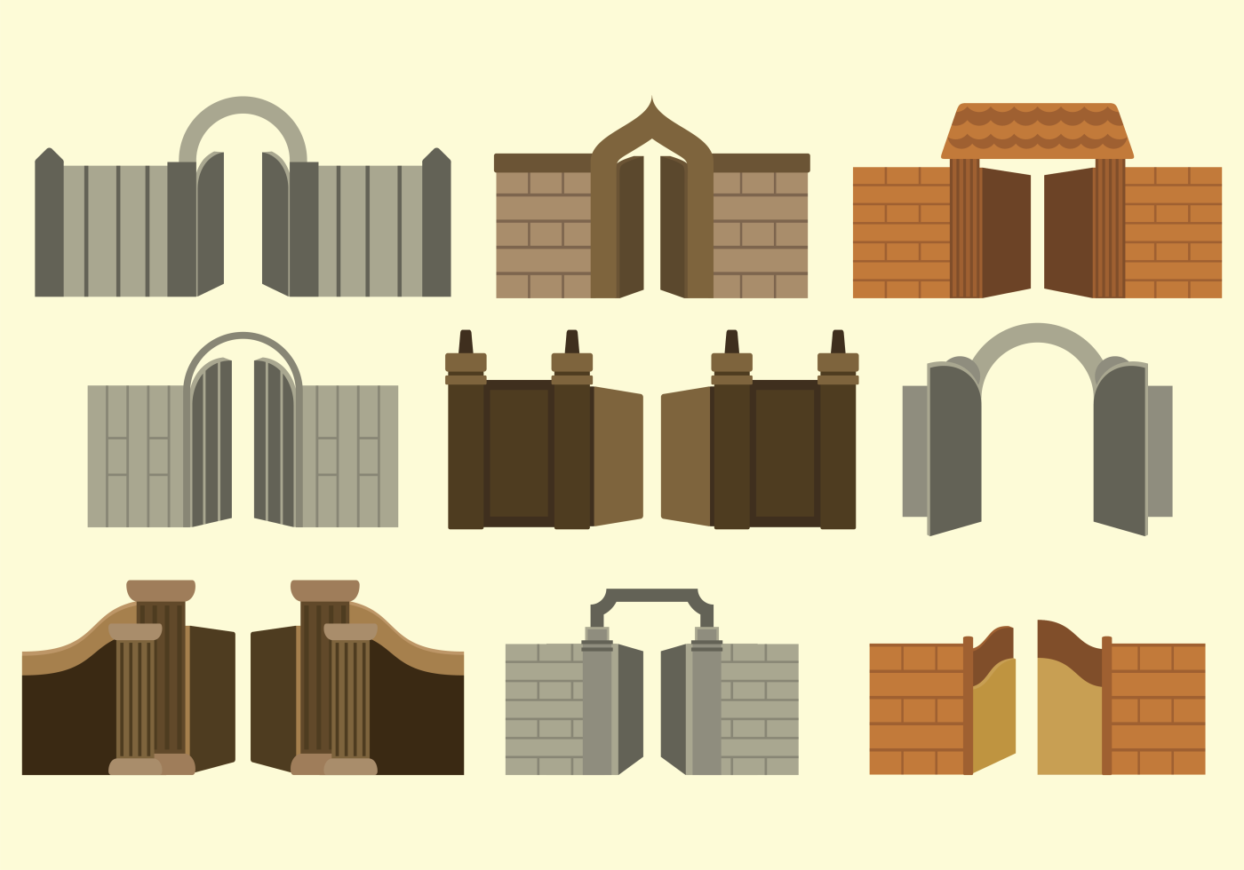 Open Gate Vector 132791 Vector Art at Vecteezy