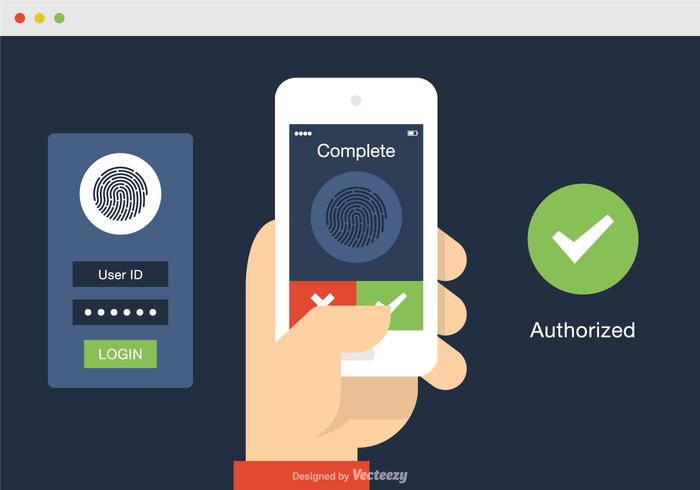 Free Vector Online Identification Illustration