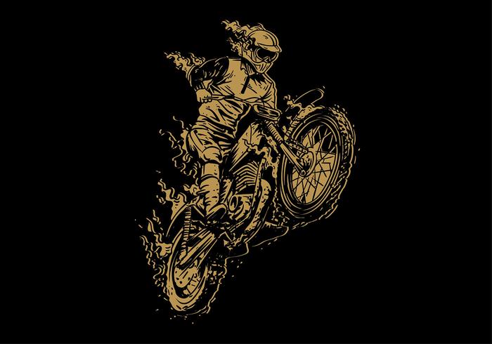 Dirt Bike Vintage Vector