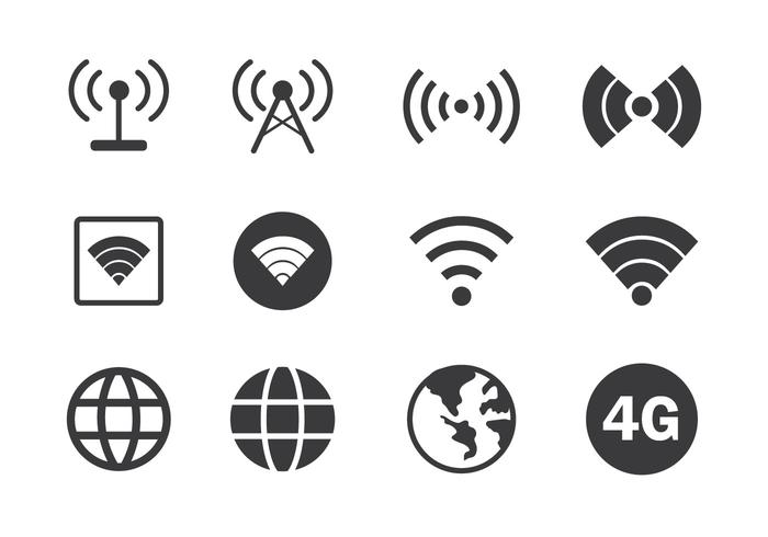 Icono de conexión a Internet vector