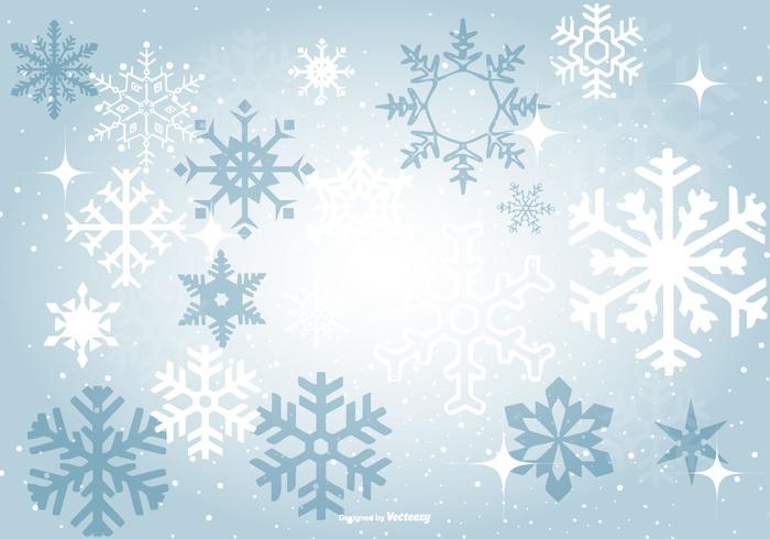 Beautiful Blue Snowflake Background - Download Free Vector 