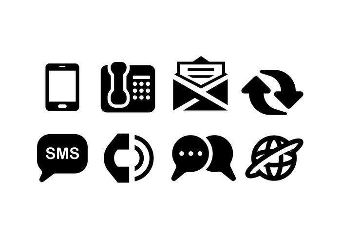 Comunications icons vector