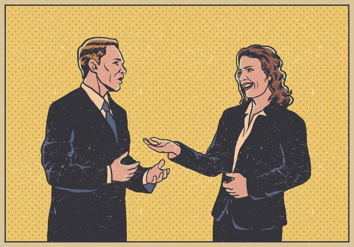 Download Vector Business Man And Woman Communicating 132938 ...