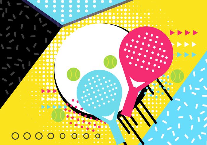 Padel Tennis 90's Poster Background Padel Tennis 90's Poster Background