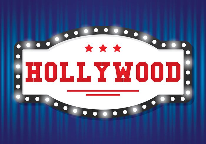 Hollywood Light Sign vector