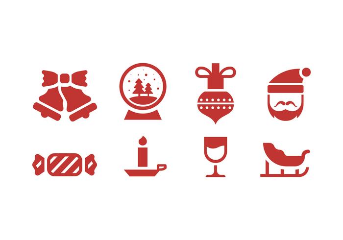 Iconos de Navidad e invierno vector