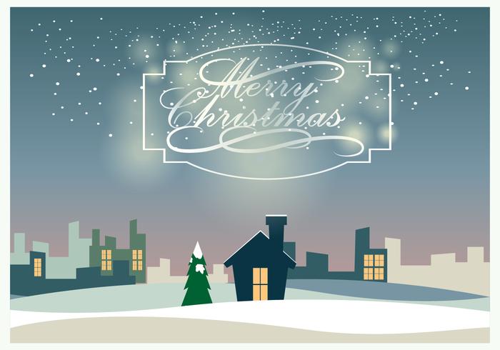 Christmass Landscape Vector